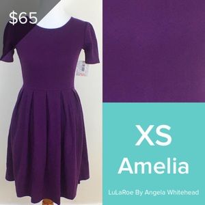 LuLaRoe Amelia XS-pocket dress! NWT Purple